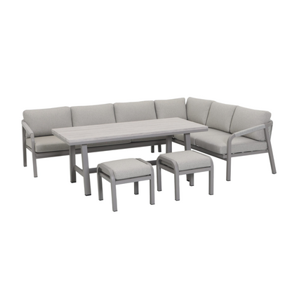Kettler Como Corner Lounge Dining Set with Footstools